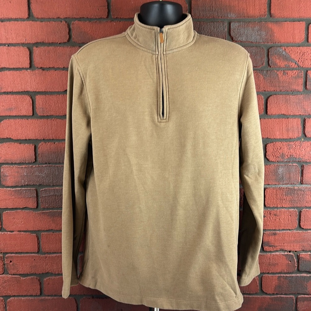 Redmond Men's Large Beige Quarter Zip Sweatshirt‎ – Casual Cozy